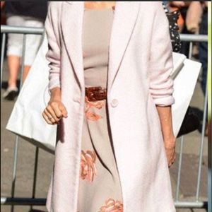 Eva Mendez gorgeous pink 3/4 length Oversized one button coat!